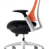 CDT0306 Orange Flexible Elastomer Back Black Fabric Base And Frame Task Operator Office Contemporary Designer Chair Side