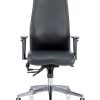 CDP0405 Black Leather Air Lumbar Posture 24 Hour Ergonomic Executive Office Chair Headrest Front