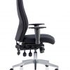 CDP0401 Black Fabric Air Lumbar Posture 24 Hour Ergonomic Executive Office Chair Headrest Side