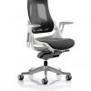 CDE0102 Charcoal Mesh Designer Executive Operator Office Chair Ergonomic Lumbar Support With Headrest Front Angle