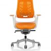 CDE0112 Orange Elastomer Gel Designer Executive Operator Office Chair Ergonomic Lumbar Support With Armrests Front