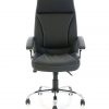 Executive Black Leather Office Chair High Back Front CDE03L