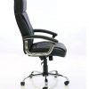 Executive Black Leather Office Chair High Back Side Angle CDE03L